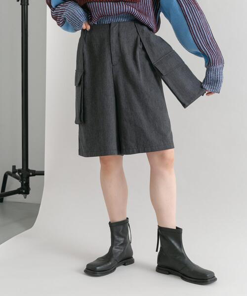 KBF（ケイビーエフ）の「フラップポケットショートパンツ（その他パンツ・レディース・アイボリー/カーキ/チャコールグレー・ONE）」の12枚目の写真