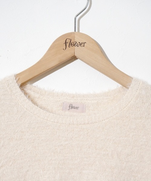 flower（フラワー）の「トゥウィンクルシャギーニット（ニット/セーター・レディース・ブルー/ピンク/アイボリー・FREE）」の7枚目の写真