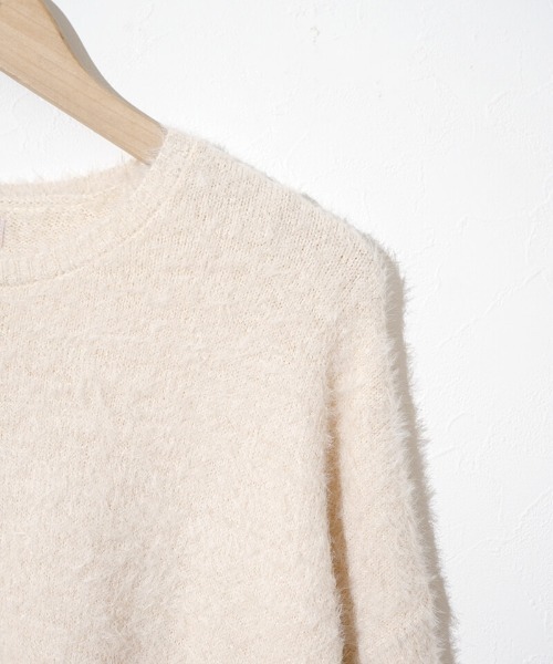 flower（フラワー）の「トゥウィンクルシャギーニット（ニット/セーター・レディース・ブルー/ピンク/アイボリー・FREE）」の8枚目の写真