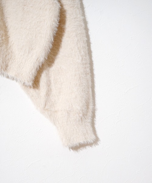 flower（フラワー）の「トゥウィンクルシャギーニット（ニット/セーター・レディース・ブルー/ピンク/アイボリー・FREE）」の9枚目の写真