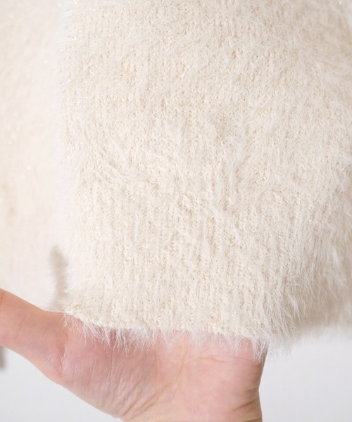 flower（フラワー）の「トゥウィンクルシャギーニット（ニット/セーター・レディース・ブルー/ピンク/アイボリー・FREE）」の11枚目の写真