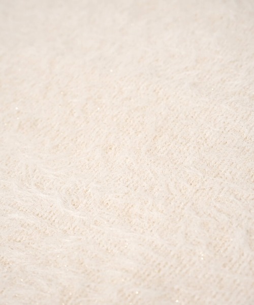 flower（フラワー）の「トゥウィンクルシャギーニット（ニット/セーター・レディース・ブルー/ピンク/アイボリー・FREE）」の12枚目の写真