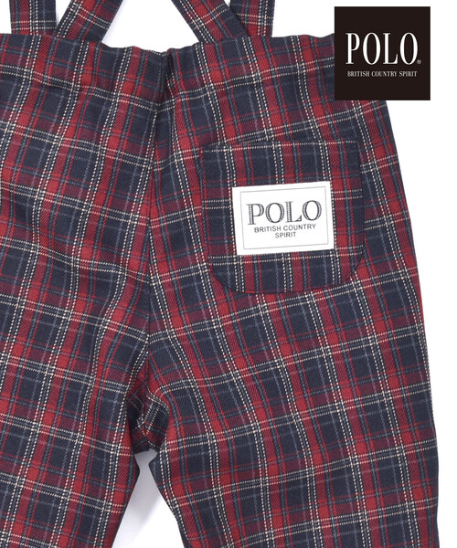 SLAP SLIP BABY（スラップスリップベビー）の「【POLO BCS(ポロ・ビーシーエス)×SLAP SLIPコラボ】【お揃い】チェック襟付きシャツ+おしりポケットサロペット2点セット(70~80cm)（ロンパース・キッズ・グリーン系その他/レッド系その他・70cm/80ｃｍ）」の17枚目の写真