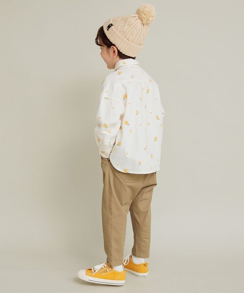 BRANSHES(ブランシェス)の「【おそろい】きんもくせい刺繍長袖シャツ(シャツ/ブラウス・キッズ・アイボリー/ネイビー・90/100/110/130/120/140/150/80)」の5枚目の写真