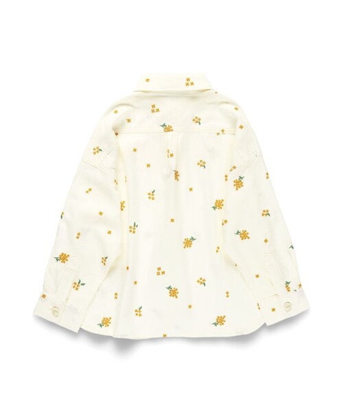 BRANSHES(ブランシェス)の「【おそろい】きんもくせい刺繍長袖シャツ(シャツ/ブラウス・キッズ・アイボリー/ネイビー・90/100/110/130/120/140/150/80)」の8枚目の写真