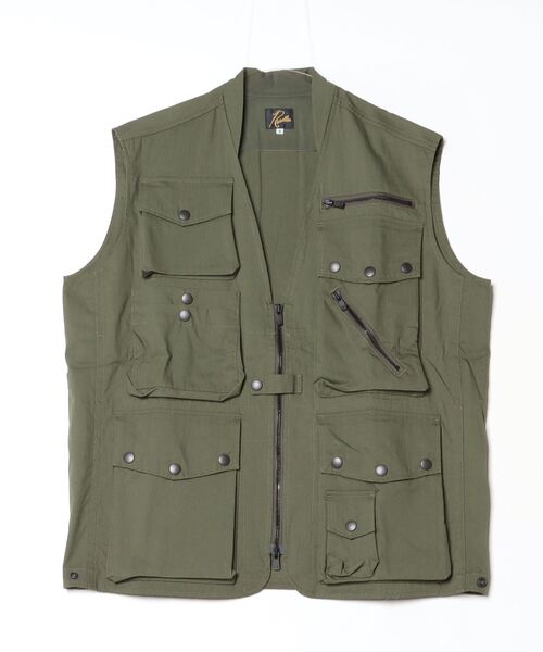 Needles(ニードルス)の「Needles/ニードルズ/FIELD VEST(ベスト・メンズ・ブラック/グリーン・M/S)」の2枚目の写真