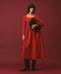 【allureville】アルアバイル 赤 長袖ワンピース Sサイズ allureville｜アルアバイルのワンピース（レッド/赤色系）通販