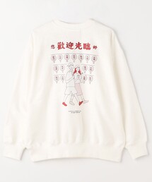 Joanie/ジョエニー Happy Night Market SWEAT/刺繍 バックプリント クルーネック スウェット