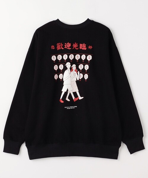 FREAK'S STORE(フリークスストア)の「Joanie/ジョエニー Happy Night Market SWEAT/刺繍 バックプリント クルーネック スウェット(スウェット・メンズ・グレー/ブラック/ホワイト・MEDIUM/LARGE/X-LARGE)」の2枚目の写真