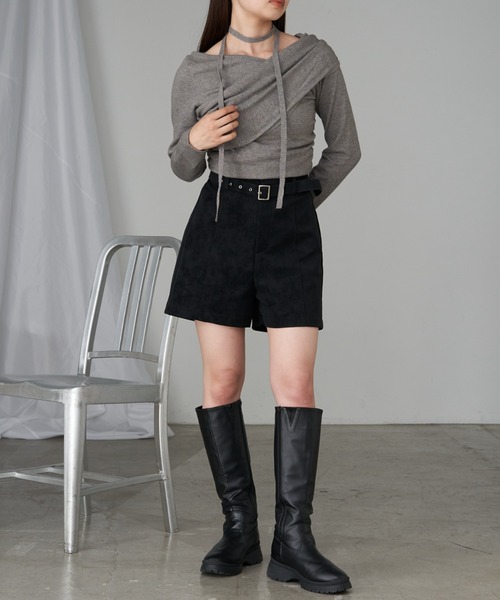 RAY CASSIN（レイカズン）の「レザーハーフパンツ（その他パンツ・レディース・ブラウン/ブラック/ブラウン系その他2・FREE）」の18枚目の写真