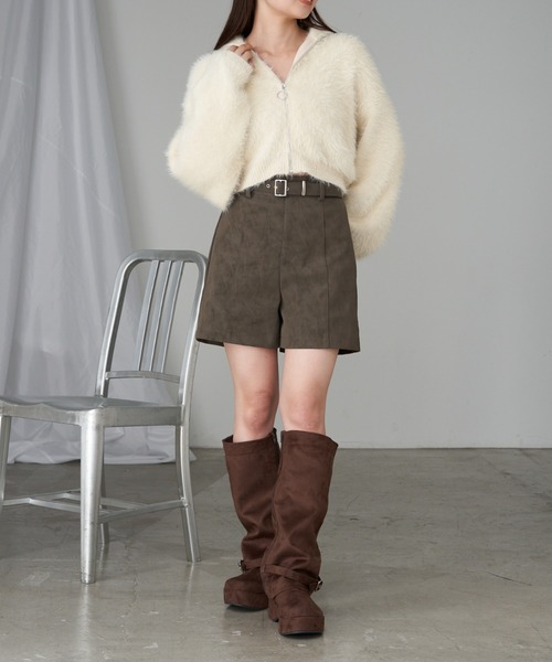 RAY CASSIN（レイカズン）の「レザーハーフパンツ（その他パンツ・レディース・ブラウン/ブラック/ブラウン系その他2・FREE）」の9枚目の写真