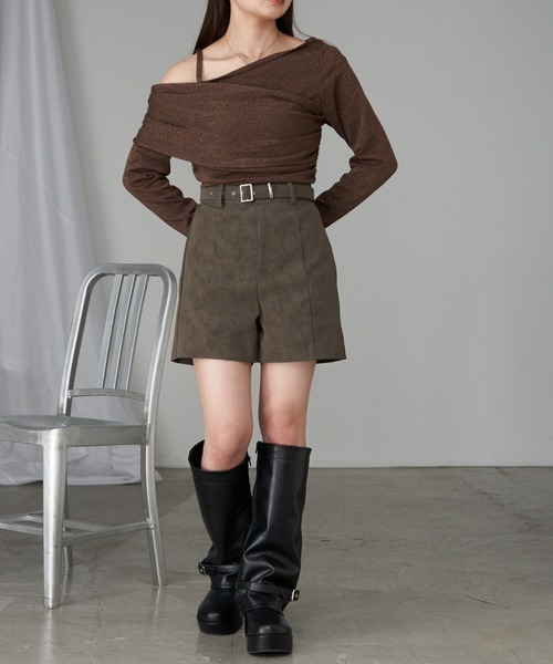 RAY CASSIN（レイカズン）の「レザーハーフパンツ（その他パンツ・レディース・ブラウン/ブラック/ブラウン系その他2・FREE）」の11枚目の写真