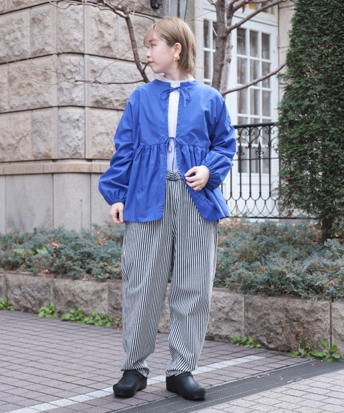 D.M.G.（ドミンゴ）の「[D.M.G / ディーエムジー] ヒッコリー ワークイージーパンツ（デニムパンツ・レディース・ブルー系その他・M/S）」の21枚目の写真