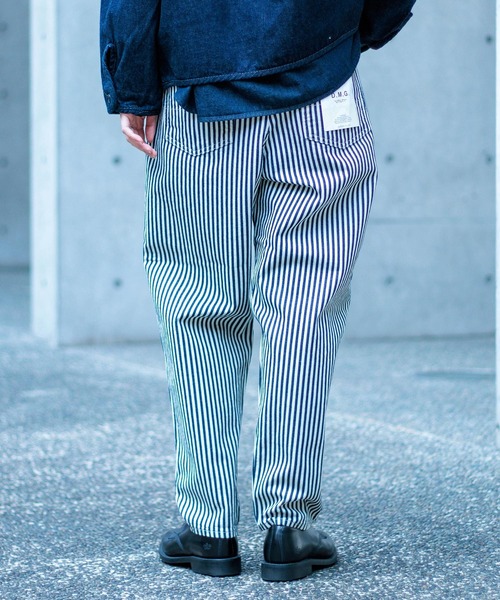 D.M.G.（ドミンゴ）の「[D.M.G / ディーエムジー] ヒッコリー ワークイージーパンツ（デニムパンツ・レディース・ブルー系その他・M/S）」の6枚目の写真