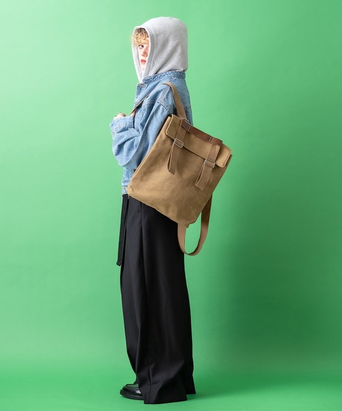 an meets zakka(アンミツザッカ)の「an meets zakka フラップコットンキャンバスリュック / レディース メンズ ユニセックス 鞄 カバン バック バックパック(バックパック/リュック・レディース・ベージュ/ブラック・ONESIZE)」の16枚目の写真