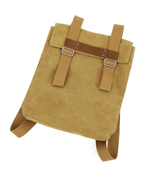 an meets zakka(アンミツザッカ)の「an meets zakka フラップコットンキャンバスリュック / レディース メンズ ユニセックス 鞄 カバン バック バックパック(バックパック/リュック・レディース・ベージュ/ブラック・ONESIZE)」の17枚目の写真