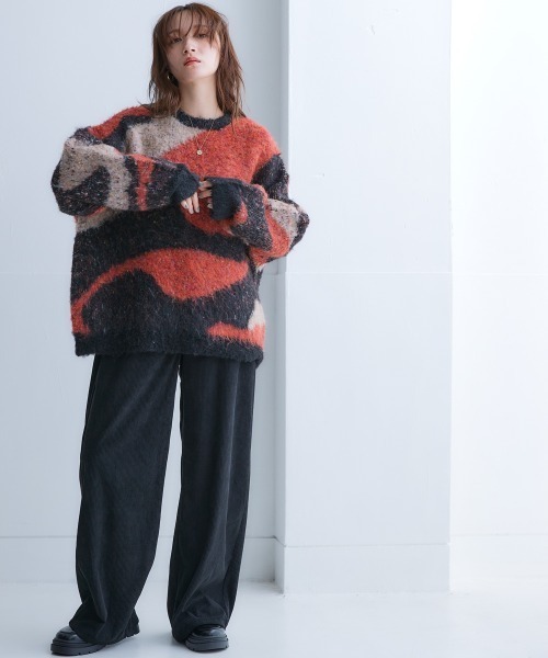 Soiunique（スワユニーク）の「コーデュロイ素材　超ワイドパンツ ［Soiunique］（その他パンツ・レディース・ベージュ/ブラック/ダークブラウン/グリーン/アイボリー・L/M/LL）」の17枚目の写真