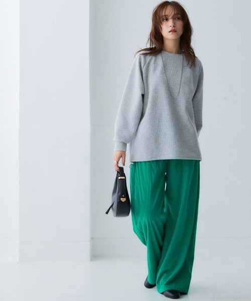 Soiunique（スワユニーク）の「コーデュロイ素材　超ワイドパンツ ［Soiunique］（その他パンツ・レディース・ベージュ/ブラック/ダークブラウン/グリーン/アイボリー・L/M/LL）」の11枚目の写真