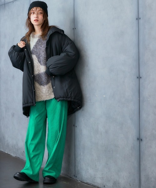 Soiunique（スワユニーク）の「コーデュロイ素材　超ワイドパンツ ［Soiunique］（その他パンツ・レディース・ベージュ/ブラック/ダークブラウン/グリーン/アイボリー・L/M/LL）」の12枚目の写真