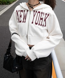 WEGO/NEWYORK裏起毛ZIPパーカー