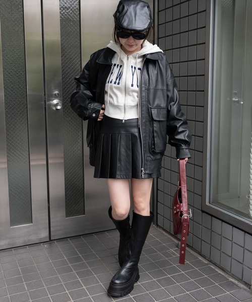 WEGO(ウィゴー)の「WEGO/NEWYORK裏起毛ZIPパーカー(パーカー・レディース・アイボリー/ネイビー/その他1/ライトグレー・FREE)」の14枚目の写真