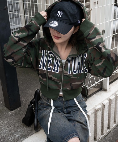 WEGO(ウィゴー)の「WEGO/NEWYORK裏起毛ZIPパーカー(パーカー・レディース・アイボリー/ネイビー/その他1/ライトグレー・FREE)」の19枚目の写真