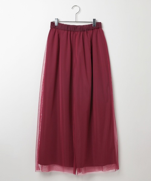 BAYFLOW（ベイフロー）の「[裏地付き秋冬バージョン]チュールレイヤードワイドパンツ（その他パンツ・レディース・ボルドー/ブラック/モカ・FREE）」の15枚目の写真