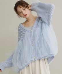 Olu.（オルドット）の「2wayチュールドッキングオーバーサイズカーディガン（カーディガン/ボレロ）」