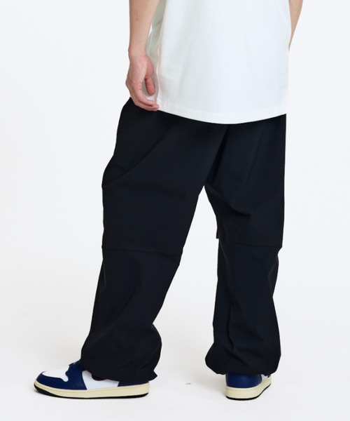 NIKE ウーブン オープンヘム パンツ ブラック サイズS セットアップ対応商品》ナイキ テック メンズ ウーブン オープン