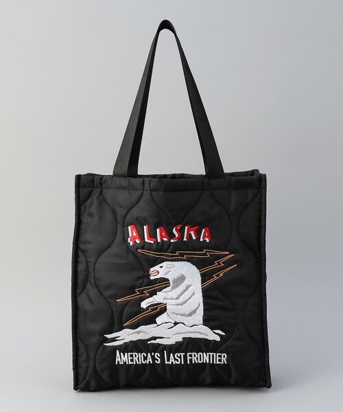 coen（コーエン）の「刺繍キルティングトートバッグ（ショルダーバッグ・メンズ・オリーブ/ブラック・FREE）」の2枚目の写真