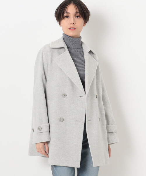 K.T KIYOKO TAKASE（キヨコタカセ）の「アンゴラウール ピーコート（ピーコート・レディース・ネイビー/トップグレー/キャメル・9号/11号）」の4枚目の写真