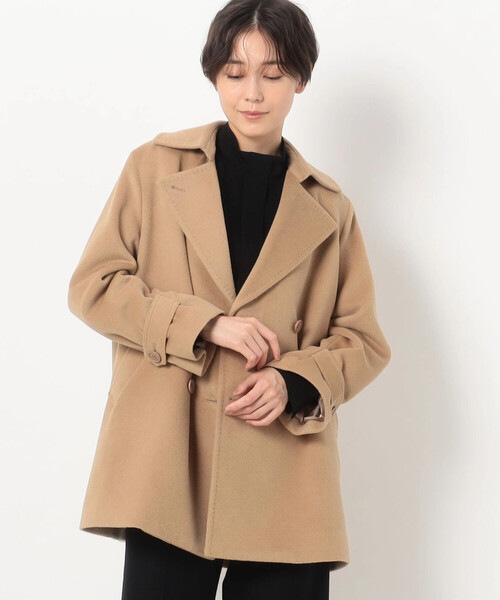 K.T KIYOKO TAKASE（キヨコタカセ）の「アンゴラウール ピーコート（ピーコート・レディース・ネイビー/トップグレー/キャメル・9号/11号）」の9枚目の写真