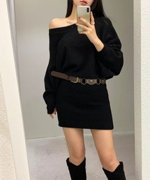 ドルマンニットワンピース