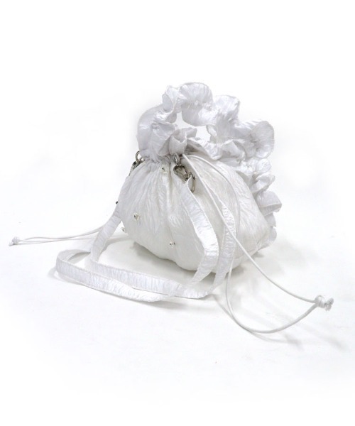 DONOBAN（ドノバン）の「ジャガードフリルバッグ（ショルダーバッグ・レディース・ライトブルー/ブラック/ホワイト・ONE）」の20枚目の写真