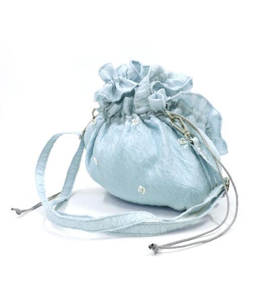 DONOBAN（ドノバン）の「ジャガードフリルバッグ（ショルダーバッグ・レディース・ライトブルー/ブラック/ホワイト・ONE）」の21枚目の写真