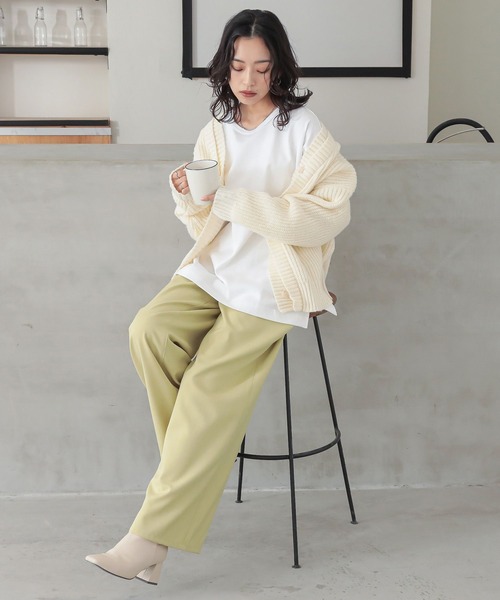 n'OrLABEL（ノアールレーベル）の「『バスクコットンロンT』（Tシャツ/カットソー・レディース・キャメル/チャコール/ブラック/ブルー/オフホワイト・2/1）」の9枚目の写真