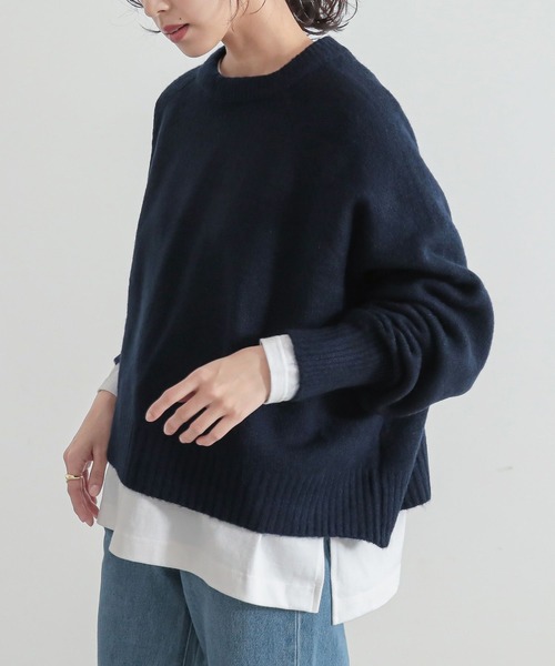 n'OrLABEL（ノアールレーベル）の「『バスクコットンロンT』（Tシャツ/カットソー・レディース・キャメル/チャコール/ブラック/ブルー/オフホワイト・2/1）」の10枚目の写真