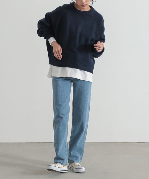 n'OrLABEL（ノアールレーベル）の「『バスクコットンロンT』（Tシャツ/カットソー・レディース・キャメル/チャコール/ブラック/ブルー/オフホワイト・2/1）」の11枚目の写真