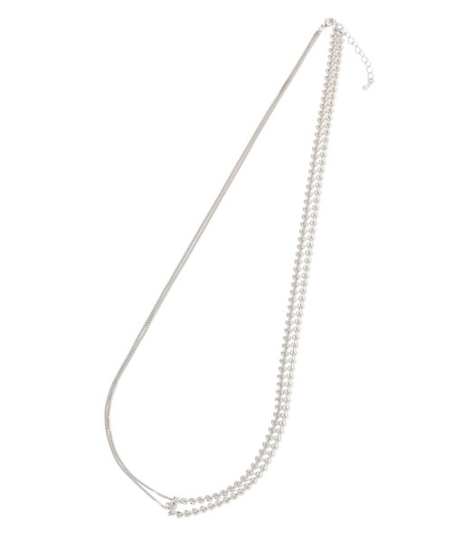 PAGEBOY（ページボーイ）の「2レンチェーンロングネックレス（ネックレス・レディース・ブラック/グレイッシュベージュ・FREE）」の12枚目の写真