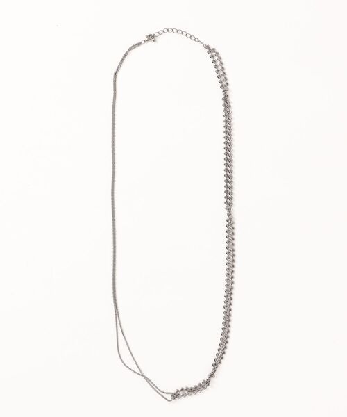 PAGEBOY（ページボーイ）の「2レンチェーンロングネックレス（ネックレス・レディース・ブラック/グレイッシュベージュ・FREE）」の14枚目の写真