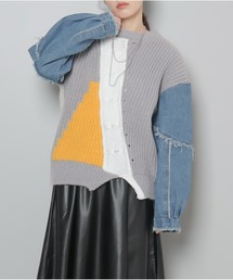 OandI | 異素材切替ニットプルオーバー(ニット/セーター)