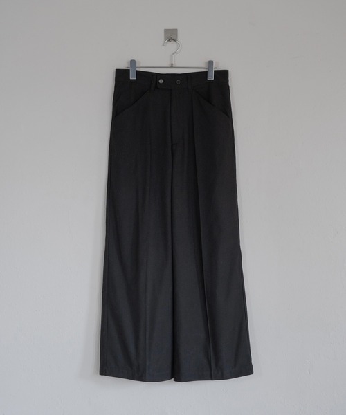 Utusiyo(ウツシヨ)の「stripe wide slacks 涅(スラックス・メンズ・ブラック/グレー・FREE)」の5枚目の写真