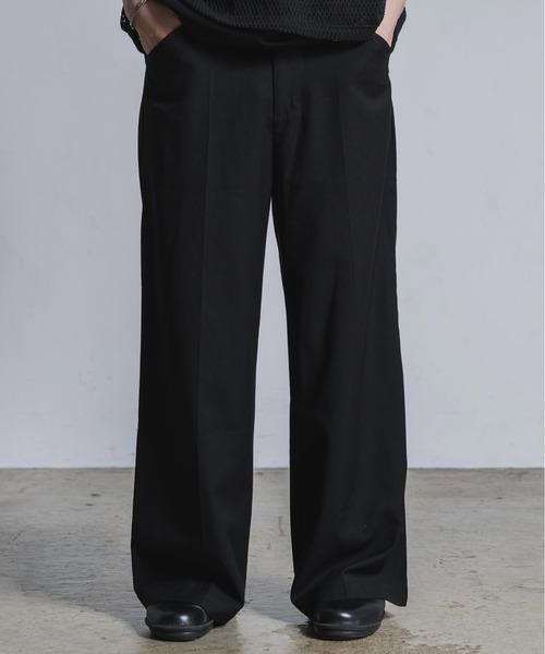 Utusiyo(ウツシヨ)の「stripe wide slacks 涅(スラックス・メンズ・ブラック/グレー・FREE)」の20枚目の写真