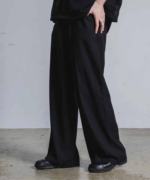 Utusiyo(ウツシヨ)の「stripe wide slacks 涅(スラックス・メンズ・ブラック/グレー・FREE)」の22枚目の写真