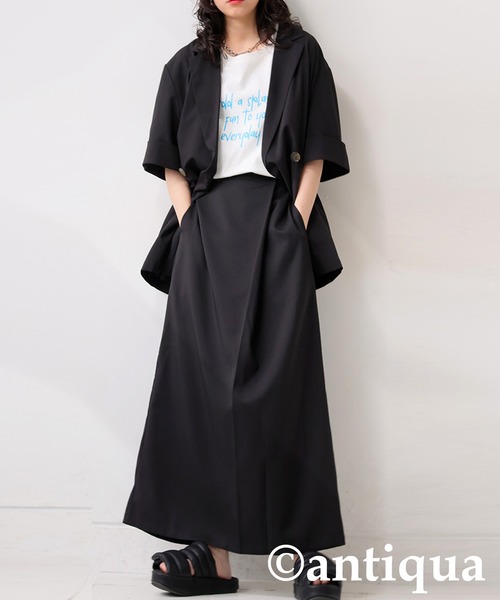 antiqua(アンティカ)の「クロスデザインスカート(スカート・レディース・ホワイト系その他/グレー/ブラック・ONESIZE)」の8枚目の写真