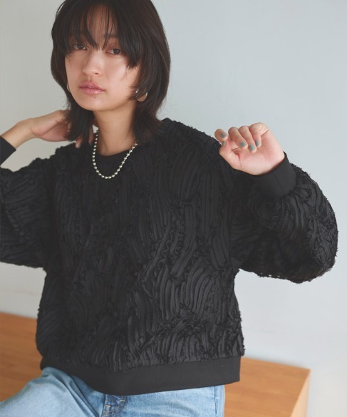 RASW（ラス）の「[RASW]コード刺繍ブラウス（シャツ/ブラウス・レディース・ブラック/オフホワイト・M/L）」の14枚目の写真