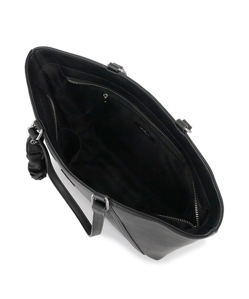 MURUA（ムルーア）の「MURUA(ムルーア) トートバッグ A4対応 MR-B1336 ギャザーチャーム（トートバッグ・レディース・ブラック/ベージュ・FREE）」の12枚目の写真