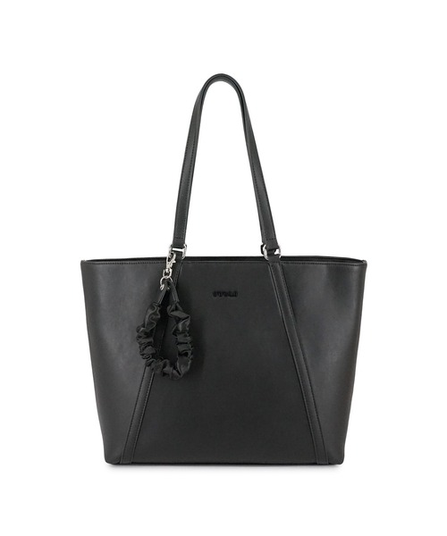 MURUA（ムルーア）の「MURUA(ムルーア) トートバッグ A4対応 MR-B1336 ギャザーチャーム（トートバッグ・レディース・ブラック/ベージュ・FREE）」の9枚目の写真