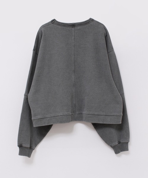 RNA-N（アールエヌエーエヌ）の「M2397 ピグメントダイショートプルオーバー（Tシャツ/カットソー・レディース・モカ/チャコール/ライトグレー・FREE）」の7枚目の写真