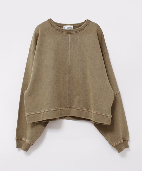 RNA-N（アールエヌエーエヌ）の「M2397 ピグメントダイショートプルオーバー（Tシャツ/カットソー・レディース・モカ/チャコール/ライトグレー・FREE）」の10枚目の写真